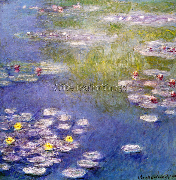 MONET NYMPHEAS AT GIVERNY ARTIST PAINTING REPRODUCTION HANDMADE OIL CANVAS REPRO