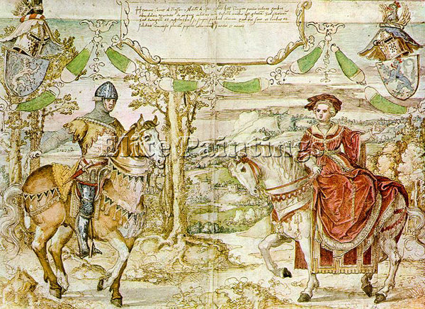 BERNAERT VAN ORLEY COUNT HENRY I OF NASSAU WITH HIS BRIDE ARTIST PAINTING CANVAS