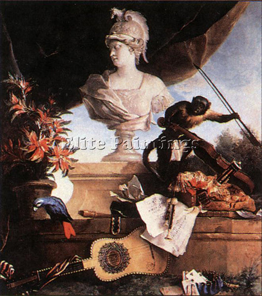 JEAN-BAPTISTE OUDRY  ALLEGORY OF EUROPE ARTIST PAINTING REPRODUCTION HANDMADE