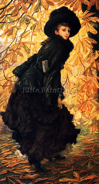 JAMES JACQUES TISSOT OCTOBER ARTIST PAINTING REPRODUCTION HANDMADE CANVAS REPRO