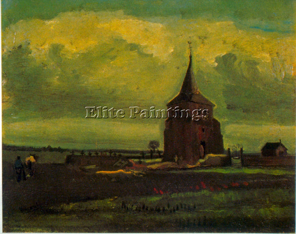 VAN GOGH OLD TOWER ARTIST PAINTING REPRODUCTION HANDMADE CANVAS REPRO WALL DECO