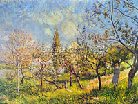 ALFRED SISLEY ORCHARD IN SPRING ARTIST PAINTING REPRODUCTION HANDMADE OIL CANVAS