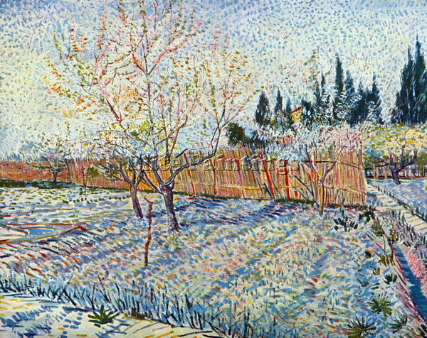 VAN GOGH ORCHARD WITH CYPRESS ARTIST PAINTING REPRODUCTION HANDMADE CANVAS REPRO