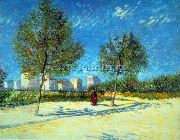 VAN GOGH OUTSKIRTS ARTIST PAINTING REPRODUCTION HANDMADE CANVAS REPRO WALL DECO
