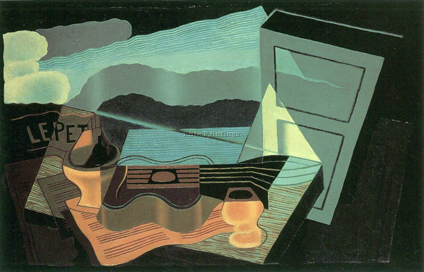 JUAN GRIS OVERLOOKING THE BAY ARTIST PAINTING REPRODUCTION HANDMADE CANVAS REPRO