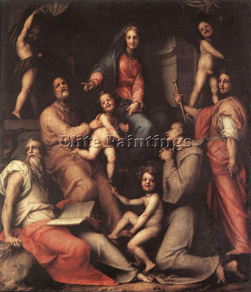 JACOPO PONTORMO MADONNA AND CHILD WITH SAINTS ARTIST PAINTING REPRODUCTION OIL