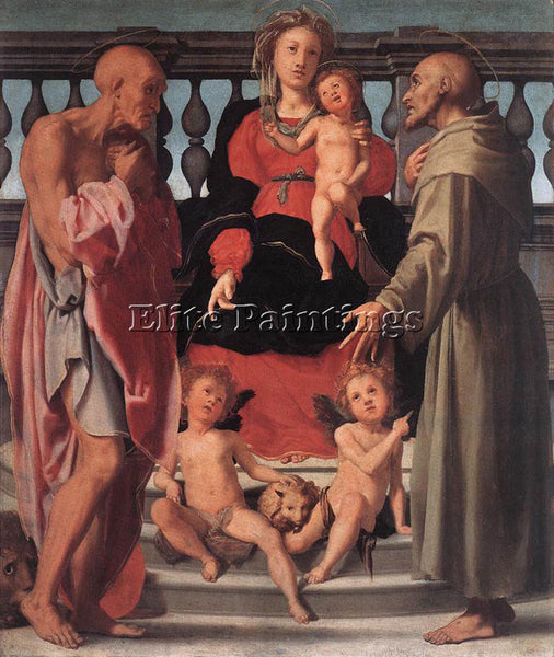 JACOPO PONTORMO MADONNA AND CHILD WITH TWO SAINTS ARTIST PAINTING REPRODUCTION