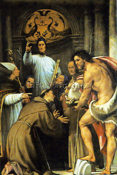 PORDENONE ST LORENZO GIUSTINIANI AND OTHER SAINTS ARTIST PAINTING REPRODUCTION