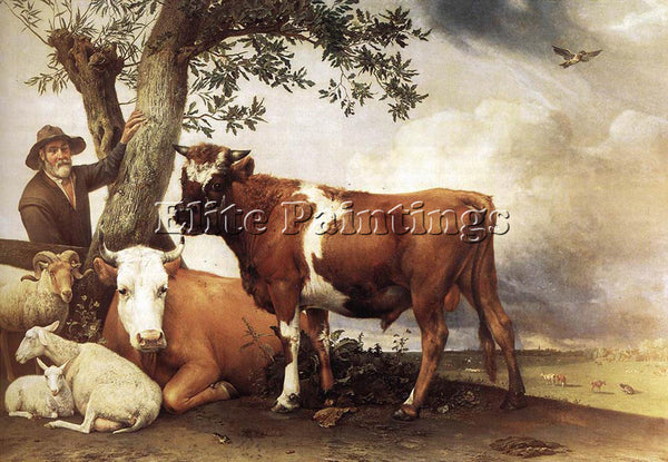 PAULUS POTTER YOUNG BULL ARTIST PAINTING REPRODUCTION HANDMADE CANVAS REPRO WALL
