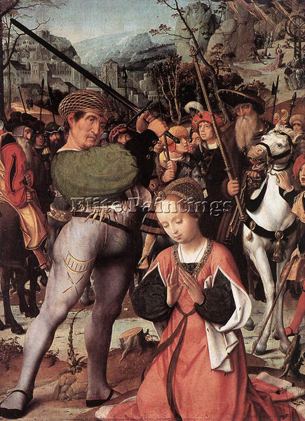JAN PROVOST THE MARTYRDOM OF ST CATHERINE ARTIST PAINTING REPRODUCTION HANDMADE