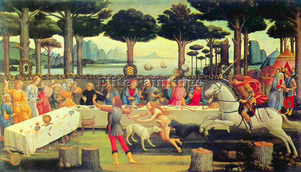 BOTTICELLI PAINTINGS ON BOCCACCIO S DECAMERON THIRD EPISODE ARTIST PAINTING OIL