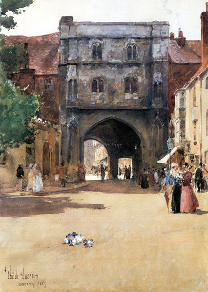 HASSAM PASSAGE IN CANTERBURY ARTIST PAINTING REPRODUCTION HANDMADE CANVAS REPRO