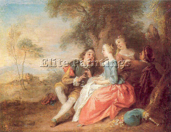 FRENCH PATER JEAN BAPTISTE FRENCH 1695 1736 ARTIST PAINTING HANDMADE OIL CANVAS