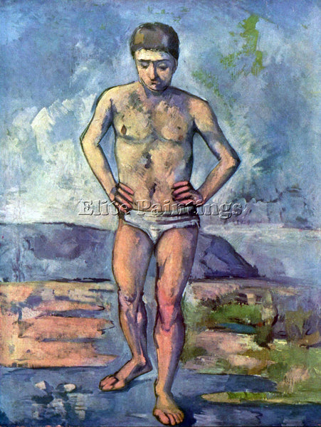 CEZANNE A SWIMMER ARTIST PAINTING REPRODUCTION HANDMADE CANVAS REPRO WALL DECO