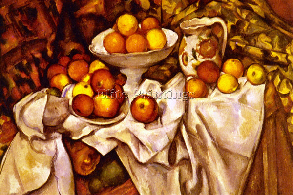 CEZANNE APPLES AND ORANGES ARTIST PAINTING REPRODUCTION HANDMADE OIL CANVAS DECO