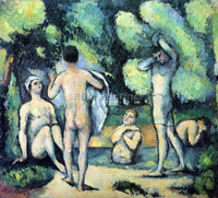 CEZANNE BATHERS 3 ARTIST PAINTING REPRODUCTION HANDMADE CANVAS REPRO WALL DECO