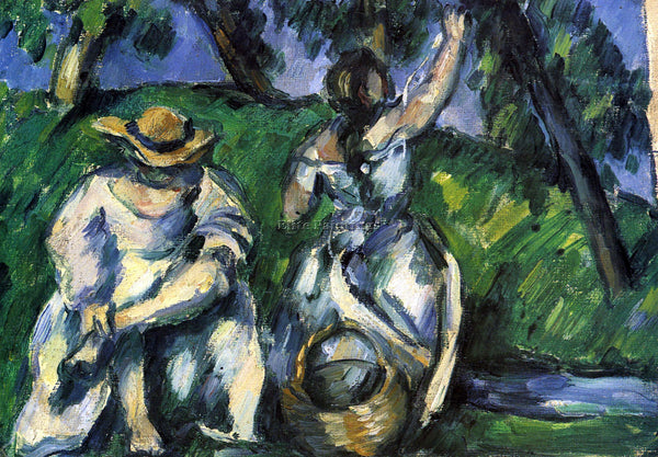 CEZANNE FIGURES ARTIST PAINTING REPRODUCTION HANDMADE CANVAS REPRO WALL  DECO