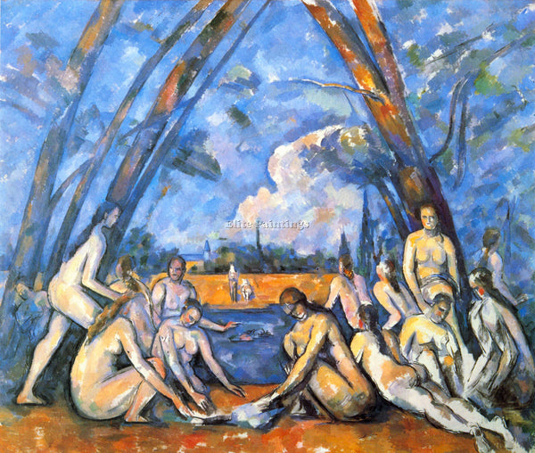 CEZANNE LARGE BATHERS 2 ARTIST PAINTING REPRODUCTION HANDMADE CANVAS REPRO WALL