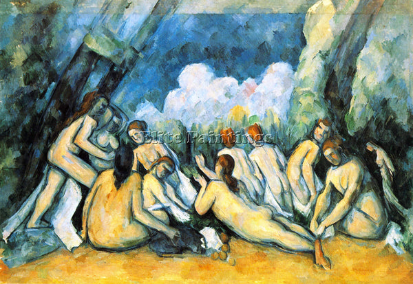 CEZANNE LARGE BATHERS ARTIST PAINTING REPRODUCTION HANDMADE OIL CANVAS REPRO ART