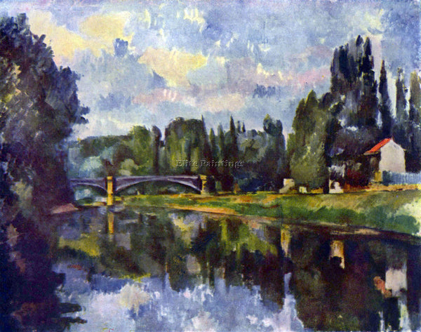 CEZANNE MARNE SHORE ARTIST PAINTING REPRODUCTION HANDMADE CANVAS REPRO WALL DECO