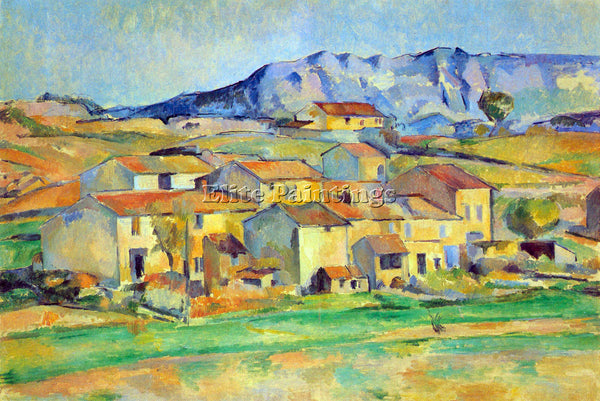 CEZANNE MONTAIGNE SAINTE VICTOIRE FROM ENVIRONMENT BEU GARDANNE OF VIEW PAINTING