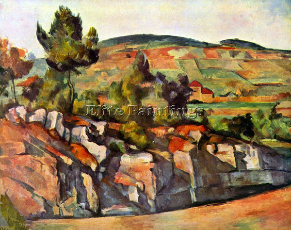 CEZANNE MOUNTAINS IN PROVENCE ARTIST PAINTING REPRODUCTION HANDMADE CANVAS REPRO