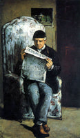 PORTRAIT LOUIS AUGUSTE CEZANNE FATHER ARTIST READING FROM L EVENEMENT ARTIST OIL