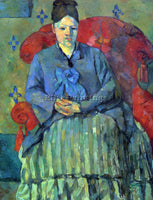 CEZANNE POTRAIT OF MME CEZANNE IN RED ARMCHAIR ARTIST PAINTING REPRODUCTION OIL