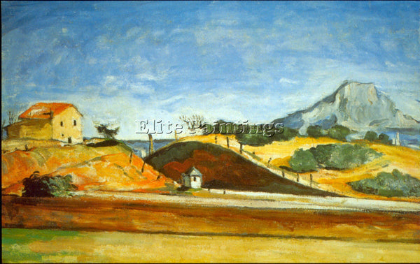CEZANNE RAILWAY CUTTING ARTIST PAINTING REPRODUCTION HANDMADE CANVAS REPRO WALL