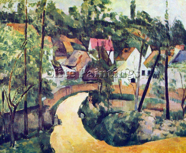 CEZANNE ROAD BEND 2 ARTIST PAINTING REPRODUCTION HANDMADE CANVAS REPRO WALL DECO