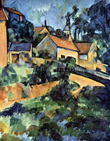 CEZANNE ROAD CURVE IN MONTGEROULT ARTIST PAINTING REPRODUCTION HANDMADE OIL DECO