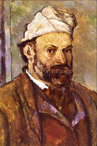 CEZANNE SELF PORTRAIT 2 ARTIST PAINTING REPRODUCTION HANDMADE CANVAS REPRO WALL