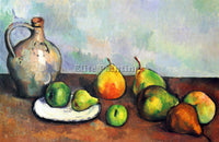 CEZANNE STILL LIFE JAR AND FRUIT ARTIST PAINTING REPRODUCTION HANDMADE OIL REPRO