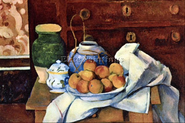 CEZANNE STILL LIFE WITH CHEST OF DRAWERS ARTIST PAINTING REPRODUCTION HANDMADE