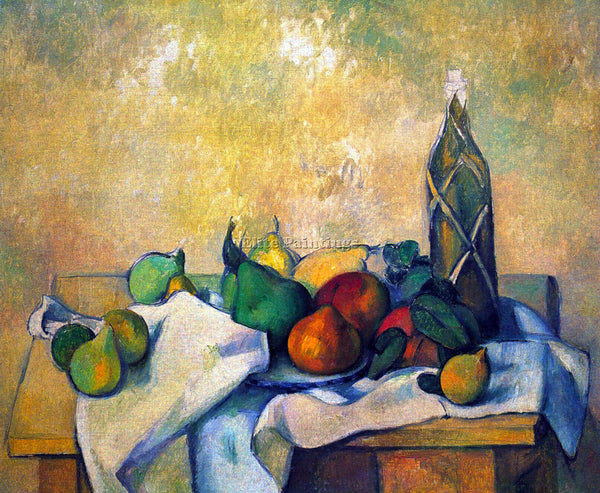 CEZANNE STILL LIFE RUM ARTIST PAINTING REPRODUCTION HANDMADE CANVAS REPRO WALL
