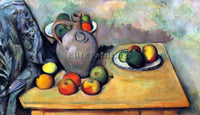 CEZANNE STILL LIFE PITCHER AND FRUIT ON A TABLE ARTIST PAINTING REPRODUCTION OIL