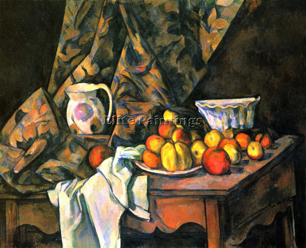CEZANNE STILL LIFE WITH APPLES AND PEACHES ARTIST PAINTING REPRODUCTION HANDMADE