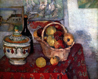 CEZANNE STILL LIFE WITH SOUP TUREEN ARTIST PAINTING REPRODUCTION HANDMADE OIL