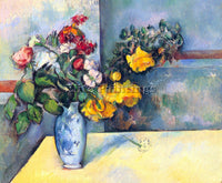 CEZANNE STILL LIFES FLOWERS IN A VASE ARTIST PAINTING REPRODUCTION HANDMADE OIL