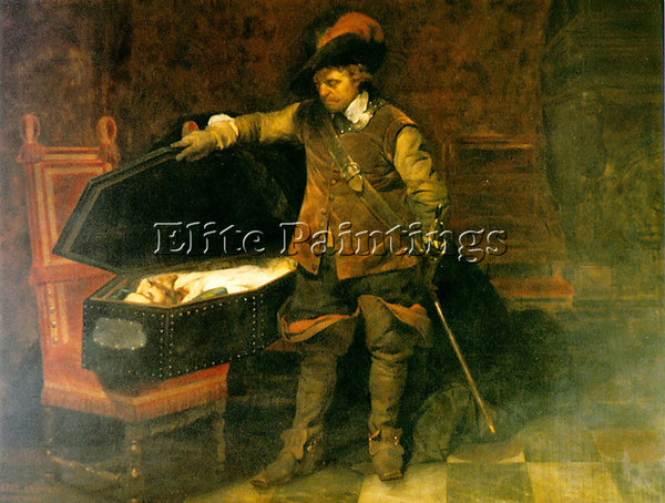 PAUL DELAROCHE CROMWELL AND CHARLES I 1831 ARTIST PAINTING REPRODUCTION HANDMADE