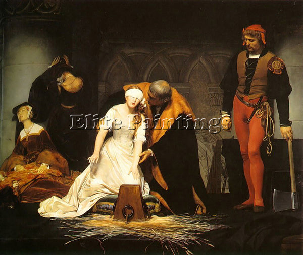 PAUL DELAROCHE THE EXECUTION OF LADY JANE GREY 1834 ARTIST PAINTING REPRODUCTION