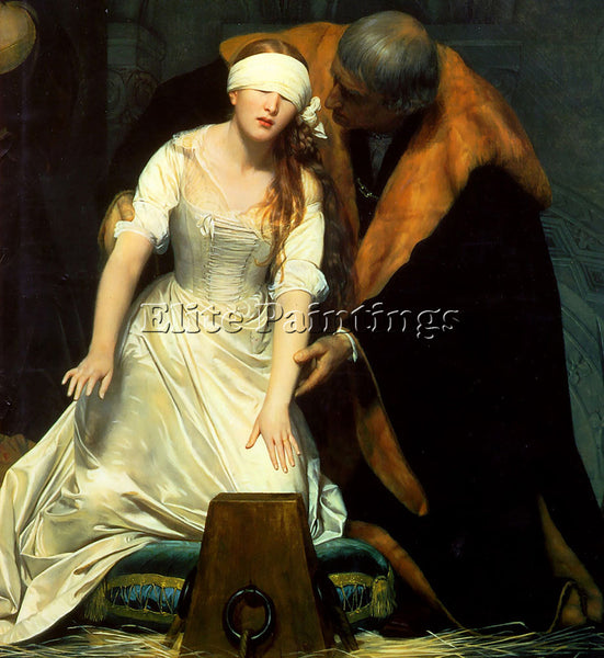 PAUL DELAROCHE THE EXECUTION OF LADY JANE GREY 1834 CENTRE ARTIST PAINTING REPRO
