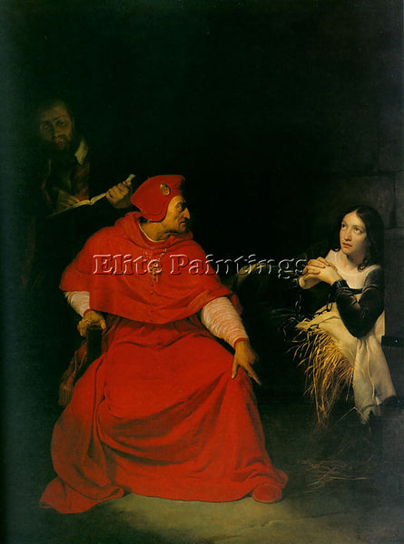 PAUL DELAROCHE JOAN OF ARC IN PRISON 1824 ARTIST PAINTING REPRODUCTION HANDMADE