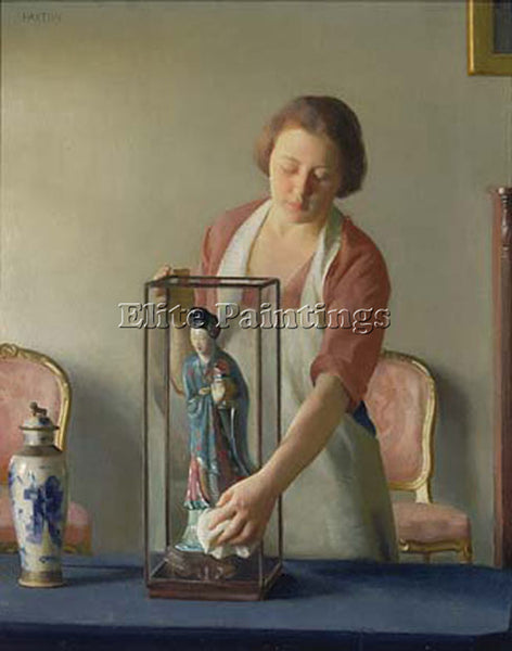 WILLIAM MCGREGOR PAXTON THE FIGURINE ARTIST PAINTING REPRODUCTION HANDMADE OIL