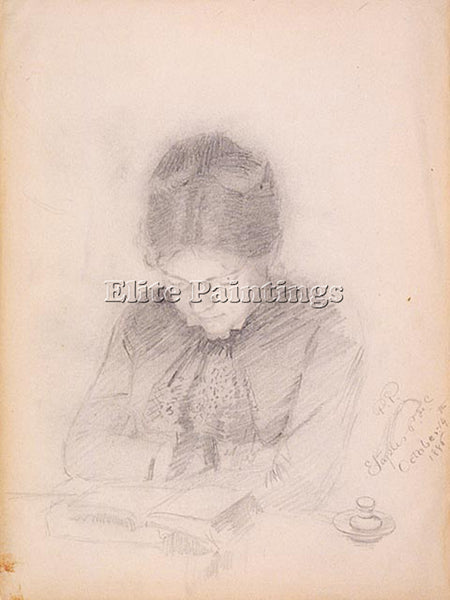 PAUL PEEL PORTRAIT OF THE ARTIST S WIFE ARTIST PAINTING REPRODUCTION HANDMADE
