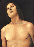 PIETRO PERUGINO BUST OF ST SEBASTIAN 1493 4 ARTIST PAINTING HANDMADE OIL CANVAS