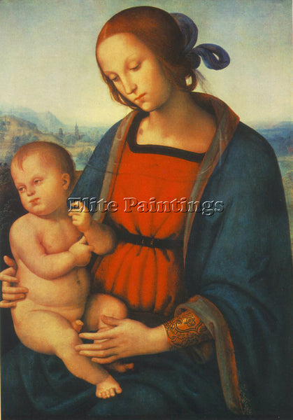 PIETRO PERUGINO MADONNA WITH CHILD 1501 ARTIST PAINTING REPRODUCTION HANDMADE