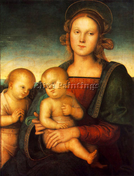 PIETRO PERUGINO MADONNA WITH CHILD AND LITTLE ST JOHN 1497 ARTIST PAINTING REPRO