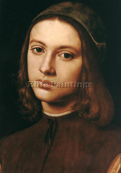 PIETRO PERUGINO PORTRAIT OF A YOUNG MAN DETAIL 1495 ARTIST PAINTING REPRODUCTION