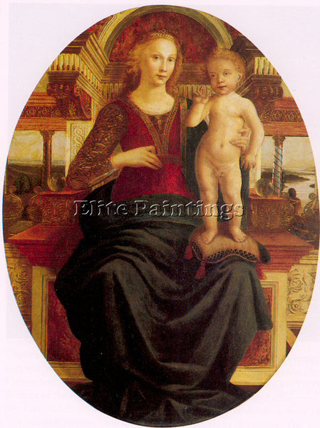 FRENCH PIERO POLLAIUOLO MADONNA AND CHILD ARTIST PAINTING REPRODUCTION HANDMADE